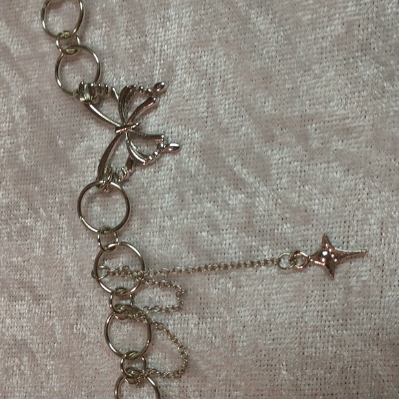 Butterfly Choker Pendant Drop Star Cross Round Chain Silvertone Boho 14"+ 2" ext - Picture 14 of 17